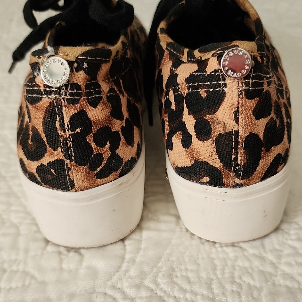 Steve Madden Leopard Print Sneakers - Picture 4 of 11